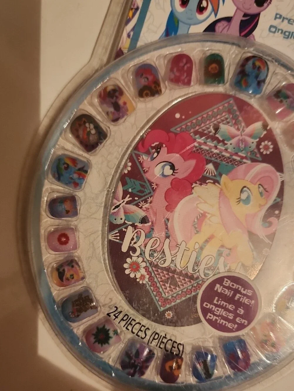 My Little Pony Press-On Nails - Pink, Purple, Blue, Yellow